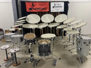 timpani drums showcasing at the music city drum show